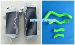 Green Aluminum Radiator & Hose For 1993-1996 1994 1995 Kawasaki KLX 250 KLX250 - Picture 1 of 9