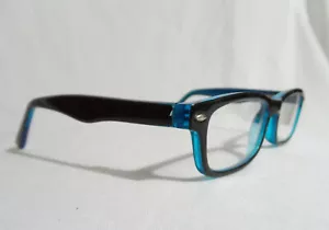 MODERNE Brille Brillengestell 48-18-135 Blau Schwarz Blend Rechteck Vollrand Trendy - Bild 1 von 7