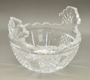 WATERFORD IRISH CRYSTAL BOWL HIBERNIA PATTERN SERVING BUTTER TUB DISH HANDLE - Picture 1 of 10
