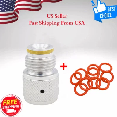 Adaptador de CO2 con anillos para cartucho de CO2 desechable 88G 90G a tanque de rosca G1/2-14 Foto 1 de 4