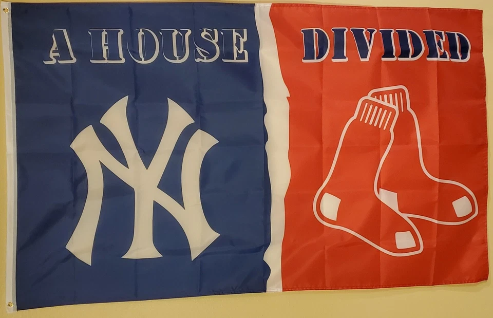New York Yankees/Casa de los Medias Rojas de Boston dividida x 5 bandera #208 Foto 1 de 1
