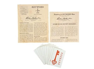 Vintage 1953 Keyword Board Game Replacement Cards & Instructions Parker Brothers - Picture 1 of 6