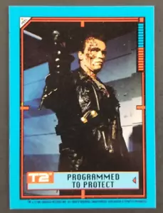T2 Terminator 1991 Programmed To Protect Topps Sticker Card #37 (NM) - Picture 1 of 2
