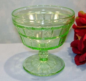 Jeannette Doric Green Depression Glass Sherbet - Picture 1 of 1