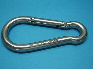 Ganchos de resorte de acero inoxidable 316, ganchos a presión, mosquetones 1/2" (cantidad 5) - Imagen 1 de 1