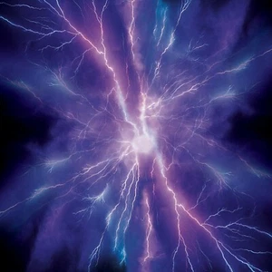  Deep Amethyst Lightening Bolt Panel Hoffmann Cotton Quilt Panel 43 x 43"  - Picture 1 of 1