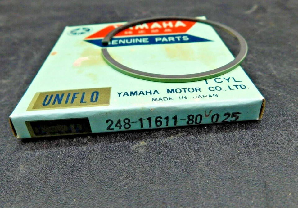 NOS 原始设备制造商活塞环,+.25,1stOver:1969 1970 1971 年雅马哈 AT1、AT1M、AT1MX — 第 1/1 张图片