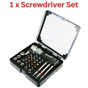 Schraubendreher Set + Ratschengriff, magnetischer Reparatursatz für Zuhause, Heimwerker Elektronik - Bild 1 von 7