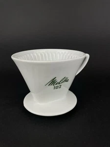 Melitta 102 filtro de café filtro de porcelana fuente verde filtro de mano blanco 4 agujeros - Imagen 1 de 8