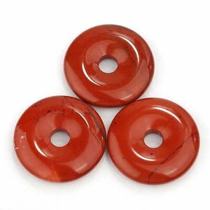 Colgante círculo de rosquilla de jaspe rojo natural tamaño 40 mm 50 mm vendido por pieza - Imagen 1 de 1