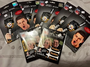 LOTTO ENORME PITTSBURGH STEELERS Thunder Sticks tatuaggi viso NFL calcio Super Bowl - Foto 1 di 5