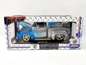 M2 GROUND POUNDERS 1956 FORD F100 RAW ZAMAC CHASE 1/24 SCALE W/ 1/64 NEW WT - Picture 1 of 12