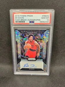 PSA 10 2018-19 Panini Prizm Basketball Fast Break Auto #FB-EDV Ed Davis POP 1 - Bild 1 von 2