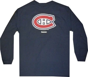 Montreal Canadiens Reebok Long Sleeve Navy Shirt Mens Clearance SIZE SMALL - Picture 1 of 1