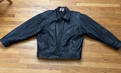 Chaqueta de bombardero de cuero Pepsi vintage años 90 grande negra, nada más es una Pepsi Foto 1 de 4