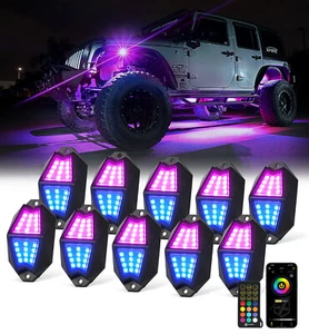 Kit de luz de neón LED RGBW 10 cápsulas de luces de roca RGBW con control remoto Bluetooth - Imagen 1 de 7