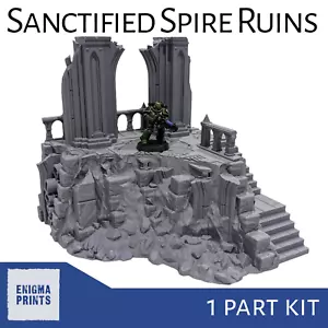Sanctified Spire Ruins #2, gotischer Stil - 28 mm Tischplatte Streuung Gelände 3D-Druck - Bild 1 von 7