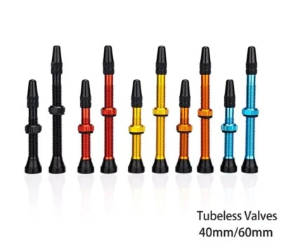 Pair Of Bicycle Tubeless Presta Valve Tire Rim Core 40mm 60mm Set Cap Bike Ztto