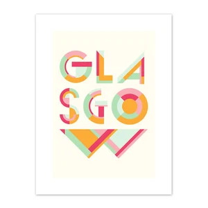 Glasgow Kunstplakat Leinwanddruck 30x40 cm - Bild 1 von 5