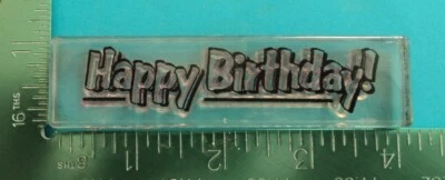 HAPPY BIRTHDAY Saying Acrylic Stamp by Provo Craft - Image 1 of 2