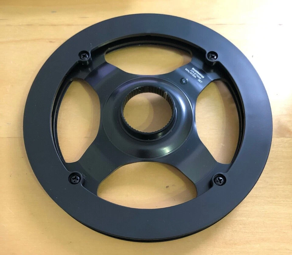 NUEVO Plato Shimano STEPS CR-ET600 38T Doble Chainguard 50mm Chainline Negro Foto 1 de 2