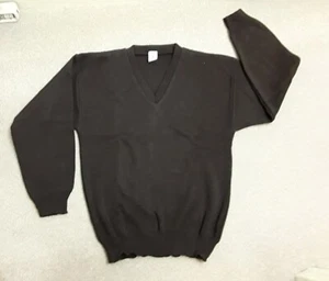 SIZE 36" BROWN KNITTED V NECK JUMPER JAM JAM  AGE 15-- 16 YRS TOP QUALITY - Picture 1 of 5