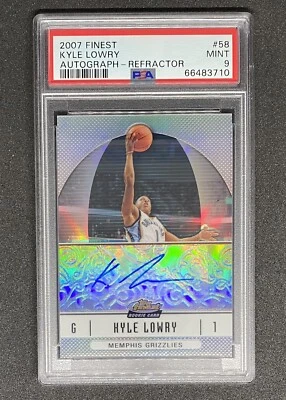 Kyle Lowry 2007 Topps melhor refrator autógrafo RC #58 novato PSA 9 - Imagem 1 de 2