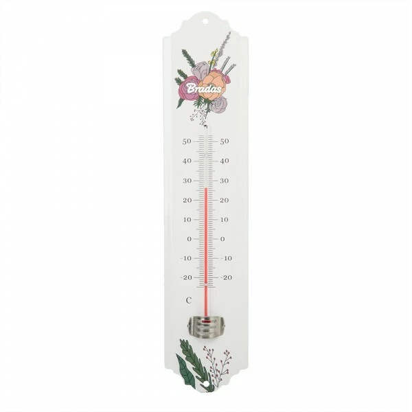 Bradas Metall Außen Thermometer 22cm Gartenthermometer Garten Balkon 9691 - Bild 1 von 1