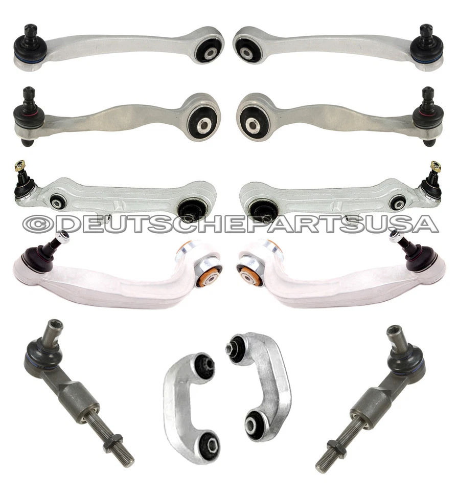 Audi S4 A4 Quattro 3.2 2.0 2.0T Control Arm Arms Ball Joint Sway Bar Tie Rod Kit - Image 1 of 1