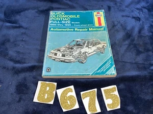 HAYNES 19020 BUICK/OLDSMOBILE/PONTIAC 1985-98 FULL-SIZE FWD REPAIR MANUAL - Picture 1 of 6