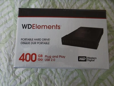 WD Elements 400GB External Hard Drive Plug And Play USB 2.0 NEW - Image 1 of 2