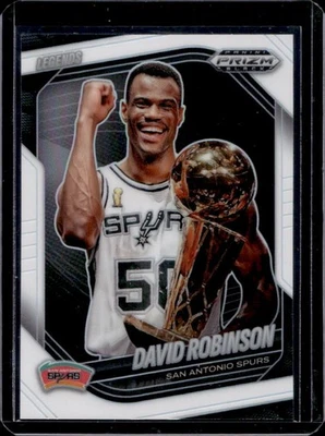 2024-25 Prizm Black David Robinson Legends White Prizm #107/175 Spurs - Image 1 of 2