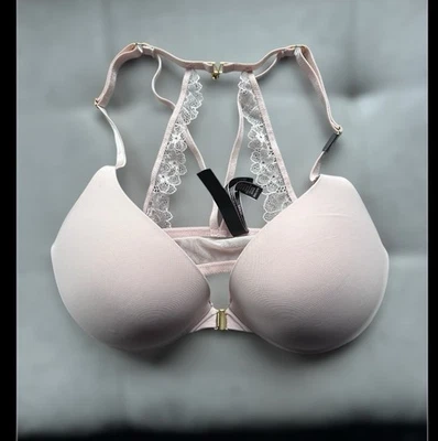Victoria's Secret 非常性感聚拢文胸。 正面关闭/粉色蕾丝/34D — 第 1/4 张图片