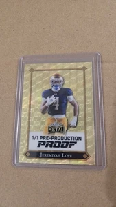 2025 Leaf Pre Production Proof 1/1 Jeremiyah Love Gold Vinyl Superfractor Irish - Picture 1 of 3