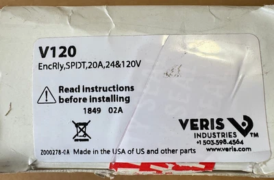 Victory V120 Enclosed Relay 20A 120/240V New with Free Shipping - Image 1 of 3