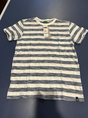 CAMISETA BENETTON NIÑOS AZUL BLANCO RAYAS MANGA CORTA BOLSILLO NIÑOS XL (10-11)NUEVA Foto 1 de 2
