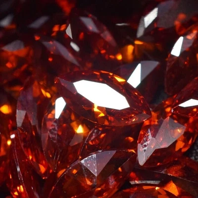 Lote de 20 piedras preciosas sueltas naturales de zafiro naranja corte marquesa certificadas + regalo Foto 1 de 4