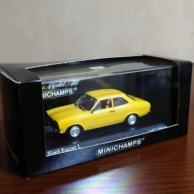MINICHAMPS 1/43 Ford Escort MK I 1300L 1971 Pauls Model Art Yellow Model Car - Immagine 1 di 4