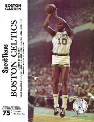 BALTIMORE BULLETS-BOSTON CELTICS 11-27 1970-71 PROGRAM/HAVLICEK/MONROE/153 PTS!! - Image 1 of 3
