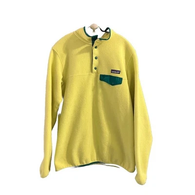 Pullover de colección Patagonia hecho en Estados Unidos a presión para mujer Synchilla polar amarillo talla M Foto 1 de 4