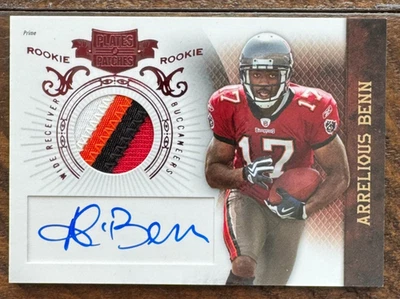 2010 Panini Plates & Patches - Arrelious Benn #203 4 Tone /699 (AU, MEM, RC) - Image 1 of 3