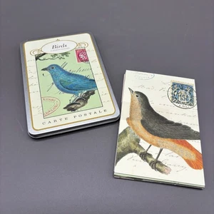 Juego de postales Cavallini Birds lata 16 tarjetas estilo vintage surtidas 2007 efímeras - Imagen 1 de 7