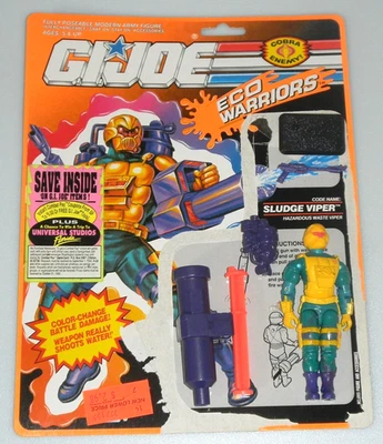 Figura Cobra Sludge Viper 1991 de colección G.I. GI Joe Lote 3.75 ARAH 100% Completo Foto 1 de 4