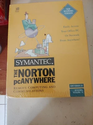 Symantec The Norton pcAnywhere Version 2.0 Windows 95 3.5” Complete - EXCELLENT - Image 1 of 4