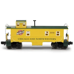 Caboose Chicago y North Western calibre O con luces - Imagen 1 de 5