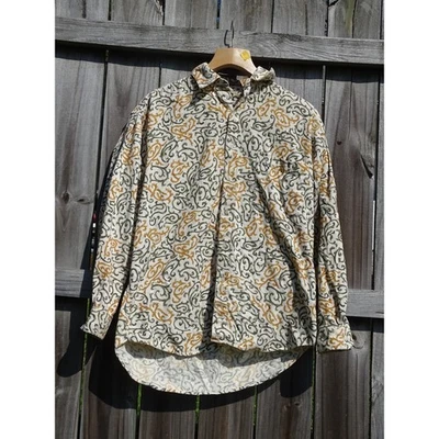 Vtg Perry Ellis M Corduroy Shirt Retro Paisley Patterned Button-Down Corduroy   - Image 1 of 4