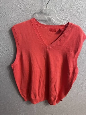 Chaleco Suéter Izod Hombre Color Coral Talla Grande Foto 1 de 4