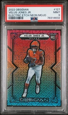2022 Panini Obsidian Velus Jones Jr Electric Etch Neon Mojo 3/5 PSA 9 POP 1 - Image 1 of 2