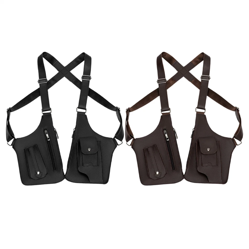 Регулируемый противоугонный подмышек наплечная сумка PU кожаный бумажник кобура сумка - Изображение 1 из 4