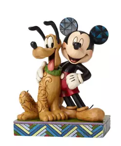 Jim Shore Disney Traditions Mickey Mouse and Pluto Figurine 6" NEW - Picture 1 of 5